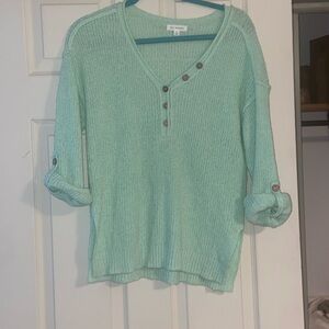 Oversized Seafoam Green Blu Pepper Knit Sweater